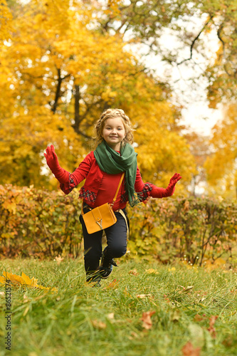 girl in the autumn park