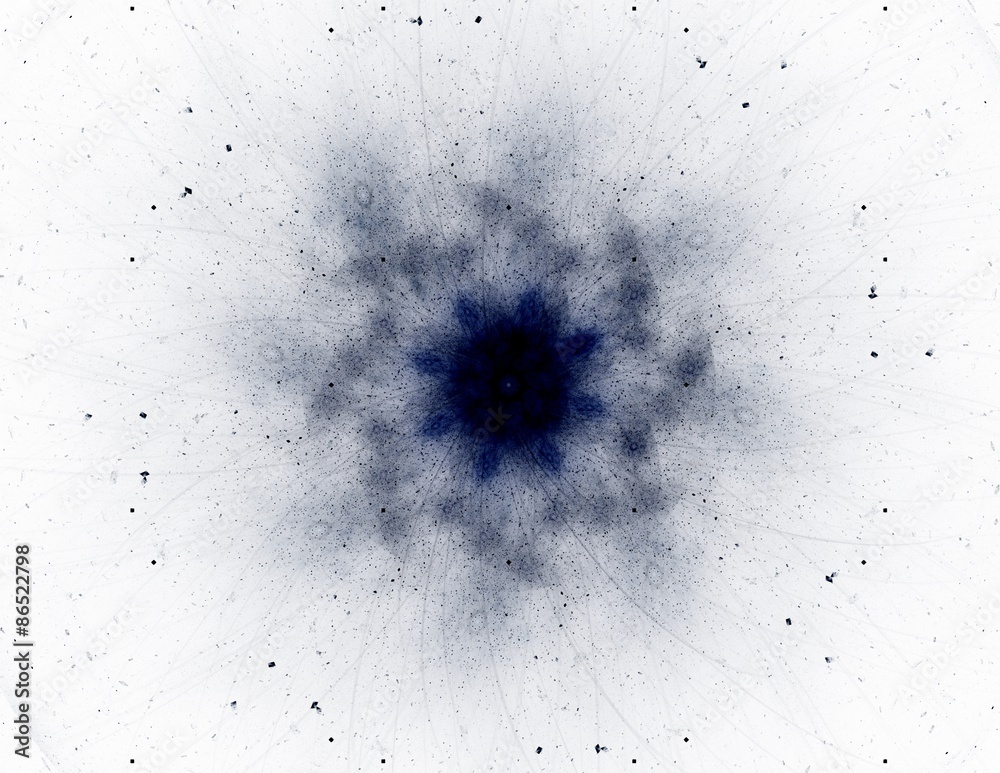fractal radial pattern on the subject of science, technology and design