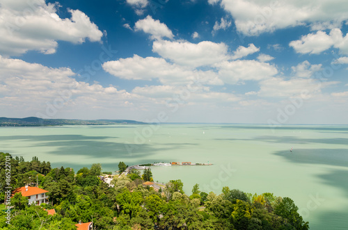 Fototapeta Naklejka Na Ścianę i Meble -  View of Balaton lake from Tihany abbey - Hungary
