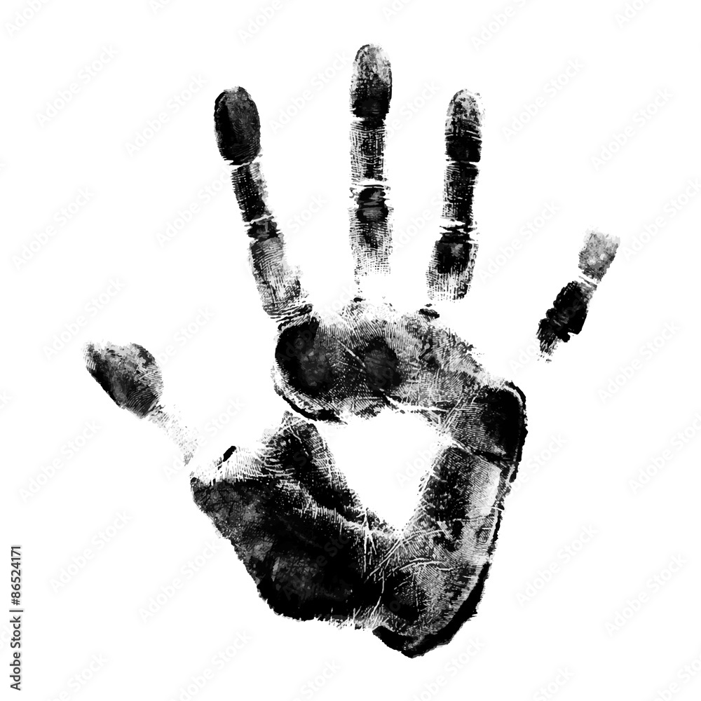 Naklejka premium Human hand print