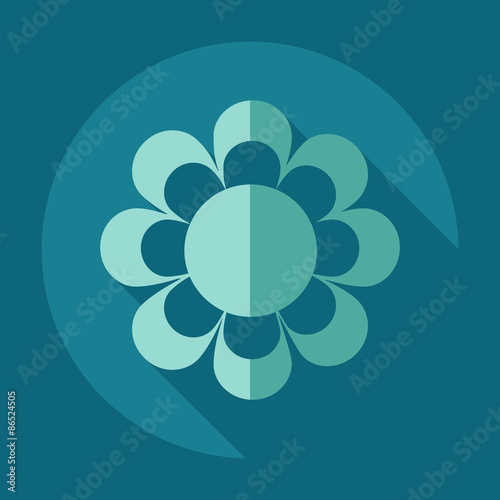 Flat modern design with shadow icon flower