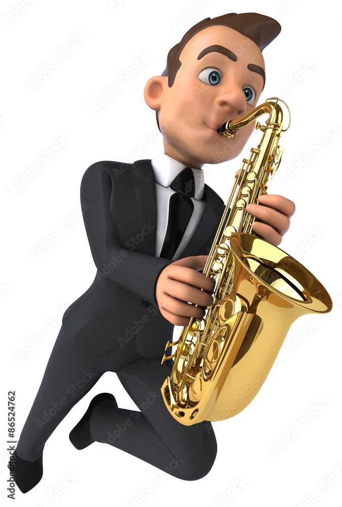 Obraz premium Fun business man