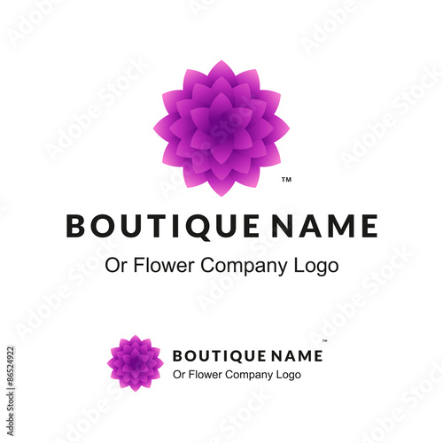Beautiful Logo with Lilac Flower for Boutique or Beauty Salon or Flowers Company