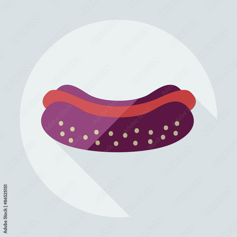Flat modern design with shadow icons hot Dog Flat modern design with shadow icons hot Dog