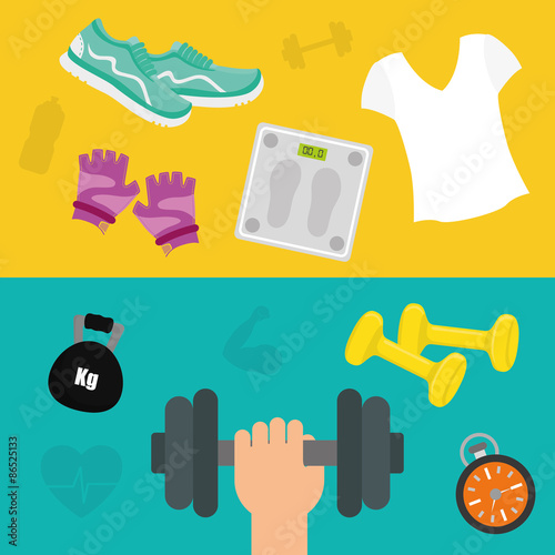 Gym digital design.
