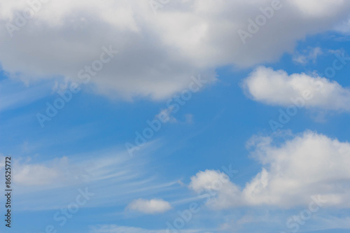 Fototapeta Naklejka Na Ścianę i Meble -  blue sky with clouds blurred background