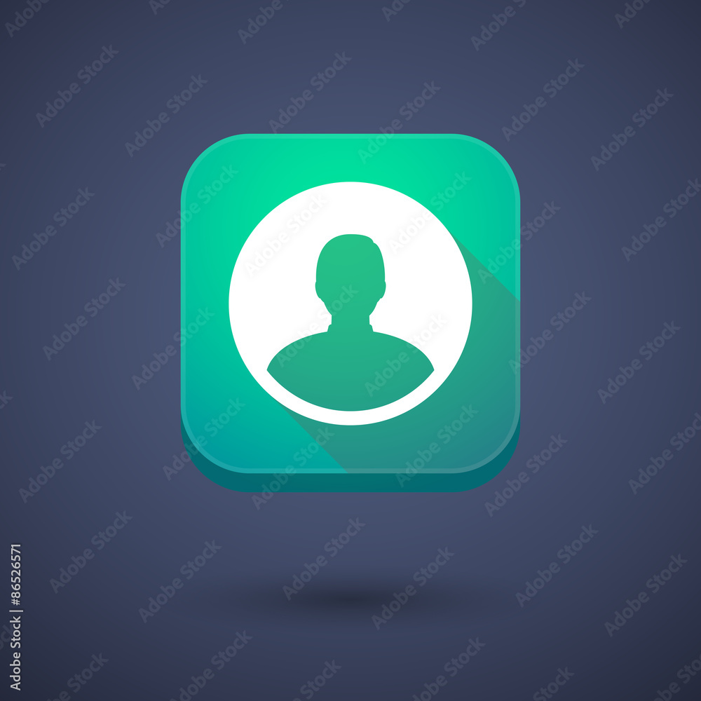 App button with a male avatar App button with a male avatar
