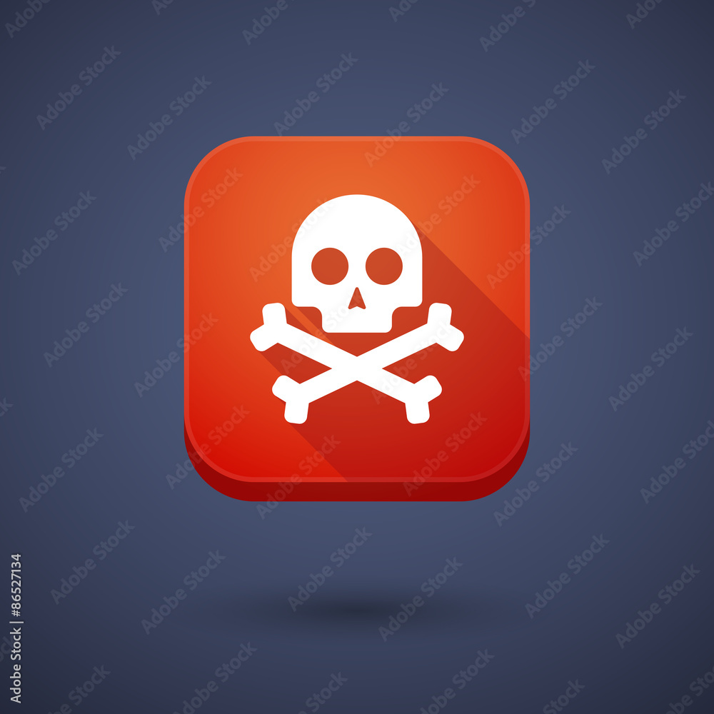 App button with a skull App button with a skull