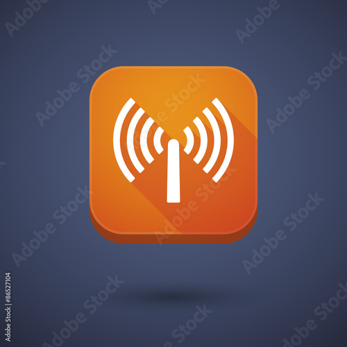 App button with an antenna