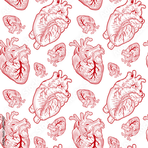 anatomical hearts pattern