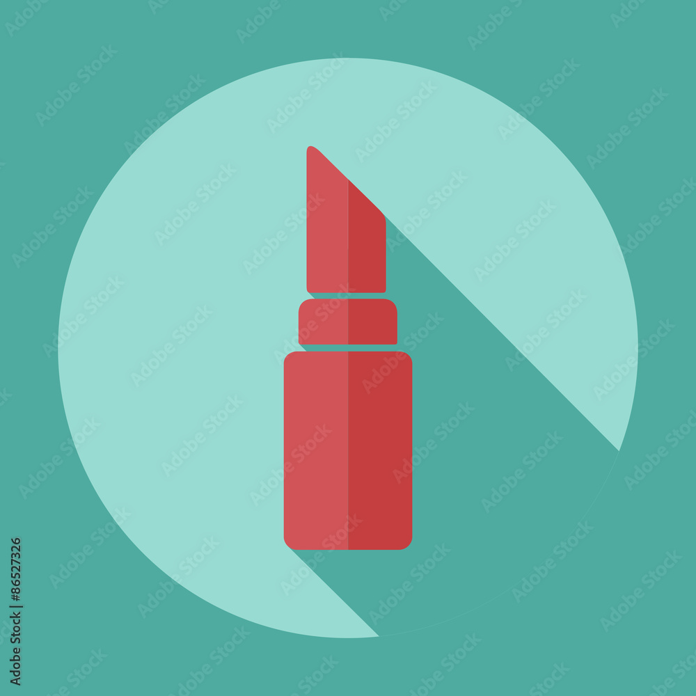 Flat modern design with shadow icon lipstick Flat modern design with shadow icon lipstick