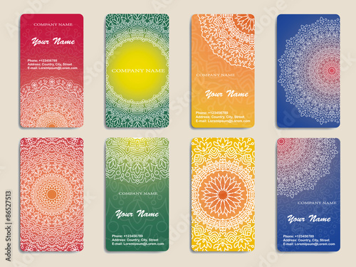 Collection Business card or invitation. 
