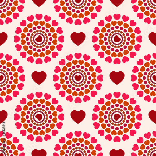 Seamless pattern with hearts.
