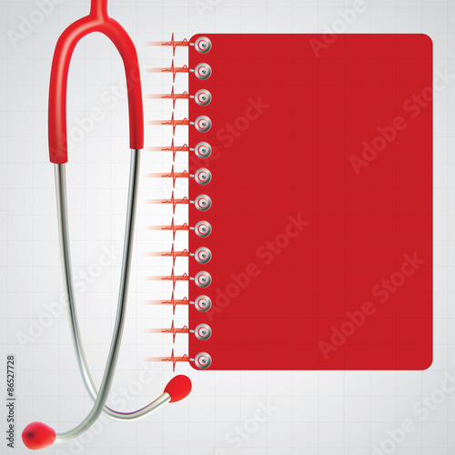 Medical stethoscope illustration vector brochure