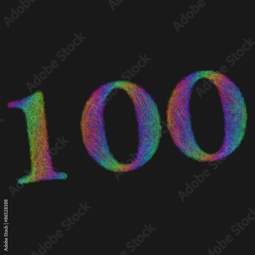 100 years anniversary - hundred number font design