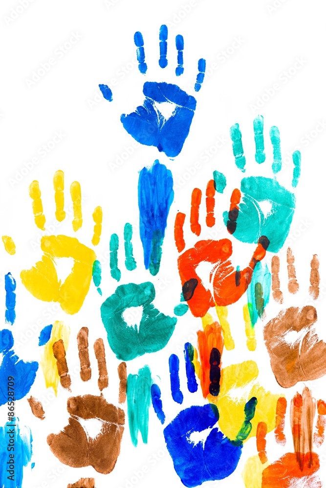 Fototapeta premium Human Hand, Child, Teamwork.