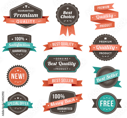 Vector illustration of promotional design elements