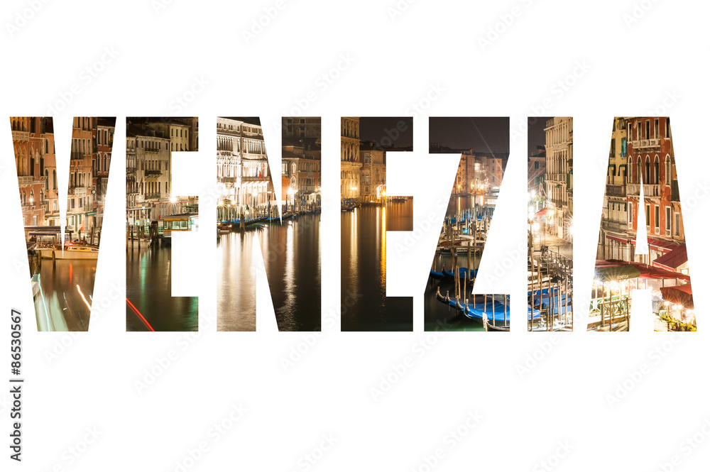 Obraz premium Venise en lettre