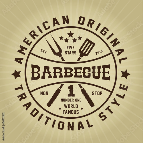 Barbecue American Original Traditional Style Seal