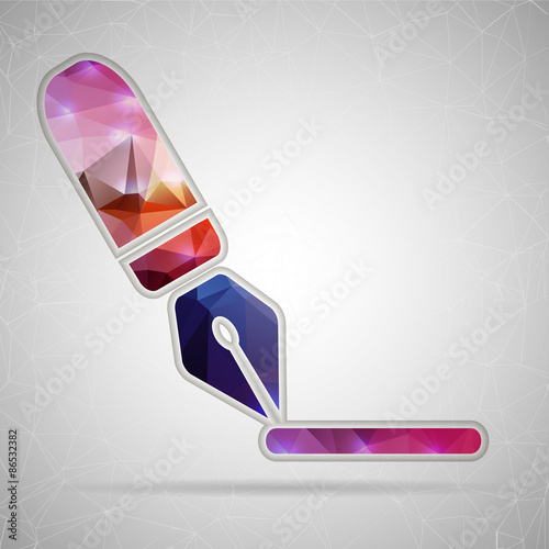 Abstract Creative concept vector icon of pen for Web and Mobile