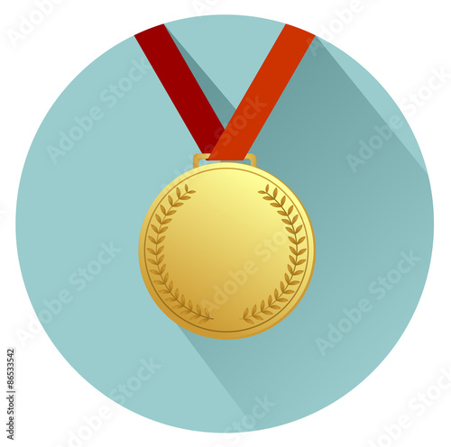 medal flat design icon vector eps 10