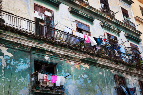 drying clothes on balcony