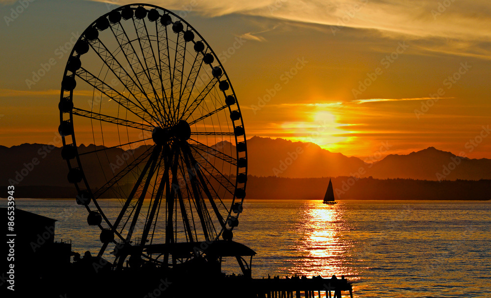 Sunset Ferris Wheel