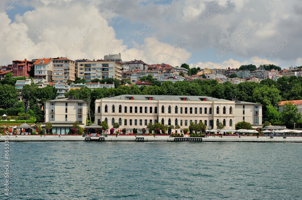 The Atik Ottoman Pasha Palace Panoroma At The Bosphorus Side