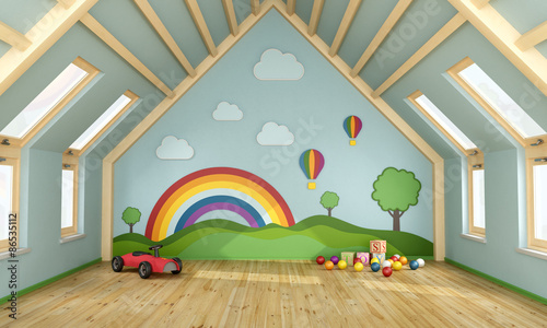 Fotografie Playroom in the attic