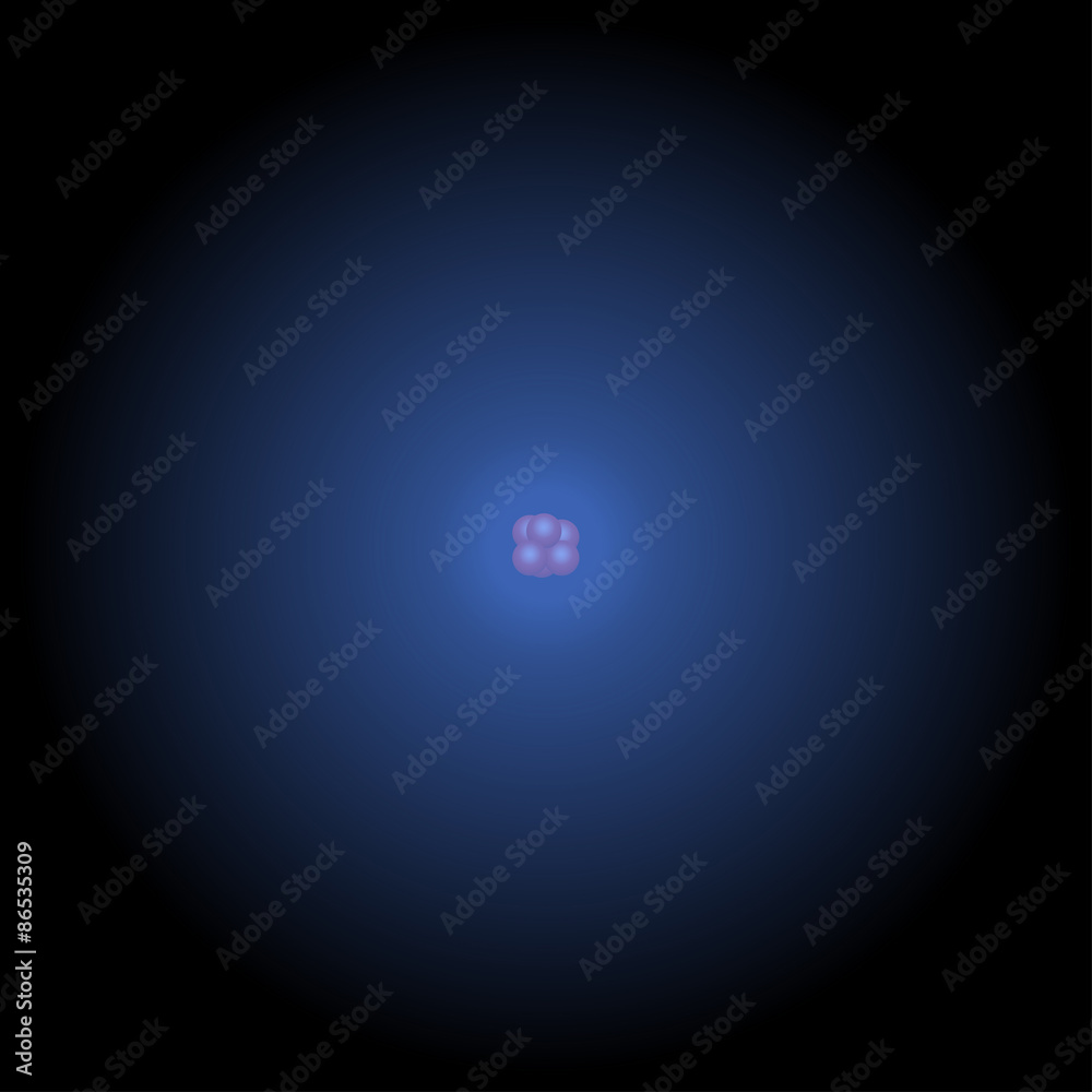 Schilderij op canvas Electron cloud model illustration