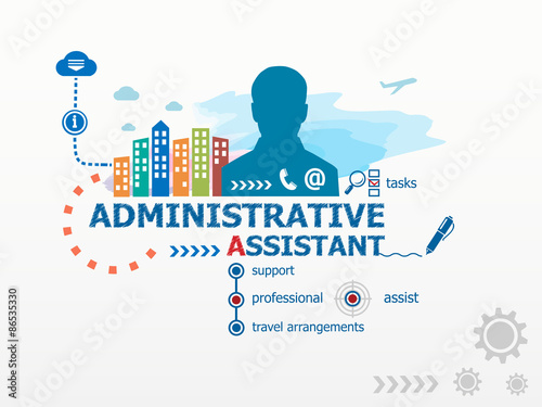 Administrative assistant concept and business man.