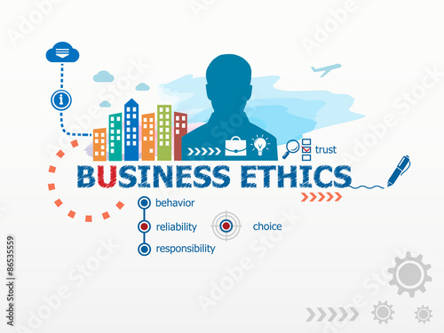 Business Ethics concept and business man.