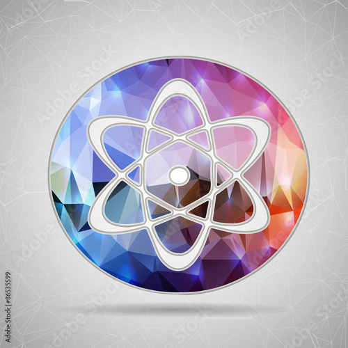Abstract Creative concept vector icon of atom for Web and Mobile