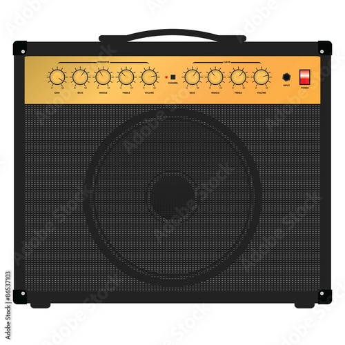 Guitar amplifier combo - flat design