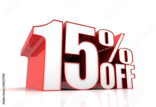 fifteen percent off sale