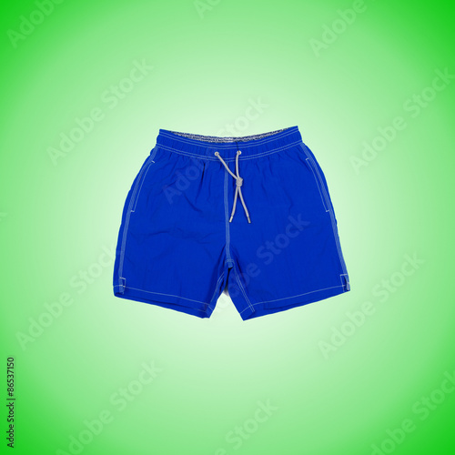 Male shorts against the gradient background