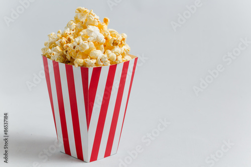 Full popcorn in classic popcorn box