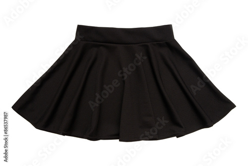 Photo black flared skirt