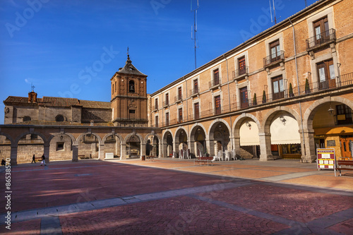 Plaza Mayor Avila Arches Cityscape Castile Spain