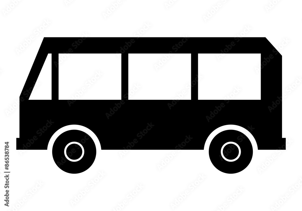 Bus black icon