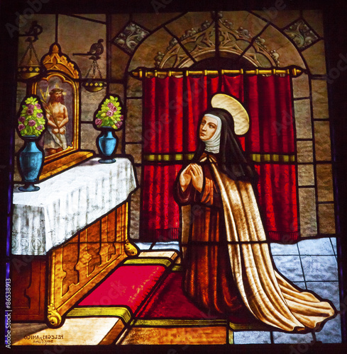 St Teresa Stained Glass Convento de Santa Teresa Avila Spain photo
