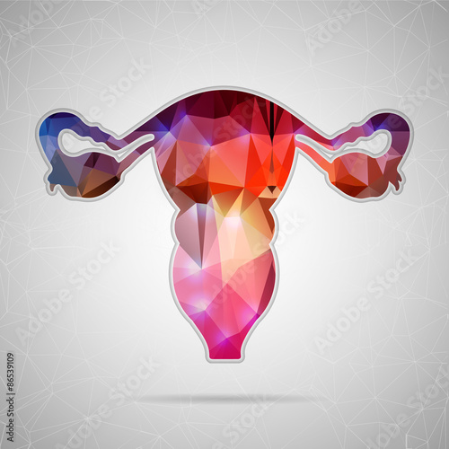 Abstract Creative concept vector icon of vulva for Web and