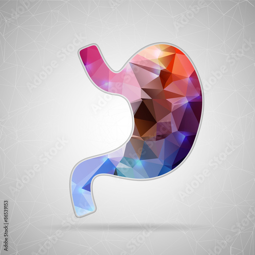 Abstract Creative concept vector icon of stomach system for Web