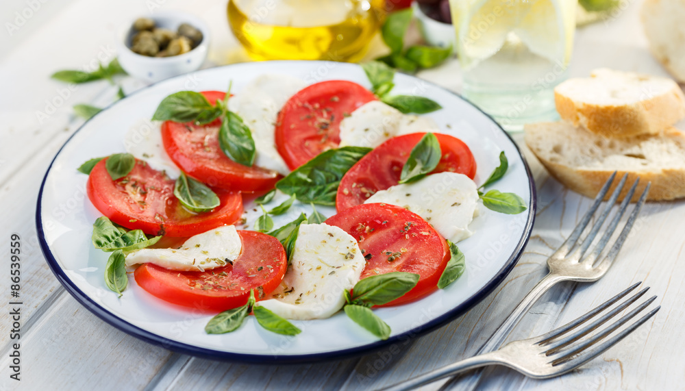 Caprese salad, traditional itlalian starter