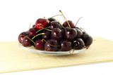 cherry  in pure white background