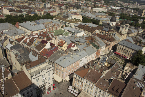 View of the roof of Lviv from the height © vpavlyuk