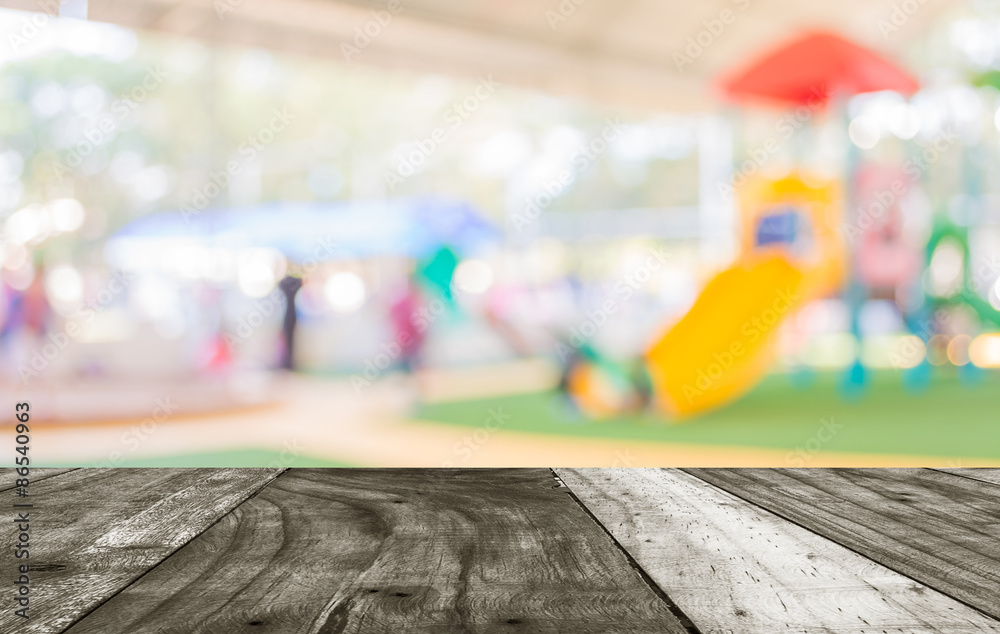   blur image of children's playground at public park .