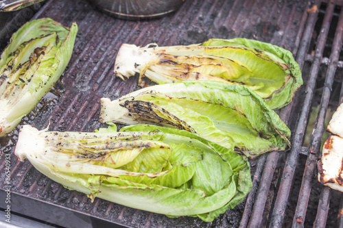 Grilled romaine salad