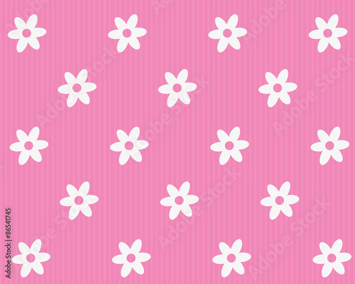 pink background with white flowers
