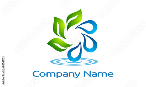 water, drop, green, leaf, recycle, infinity, vector, logo, 